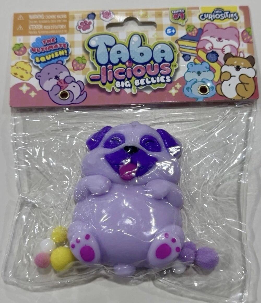 Taba-Licious Big Bellies Series 1 Purple Puppy Squishy Toy ORB Curiosities New